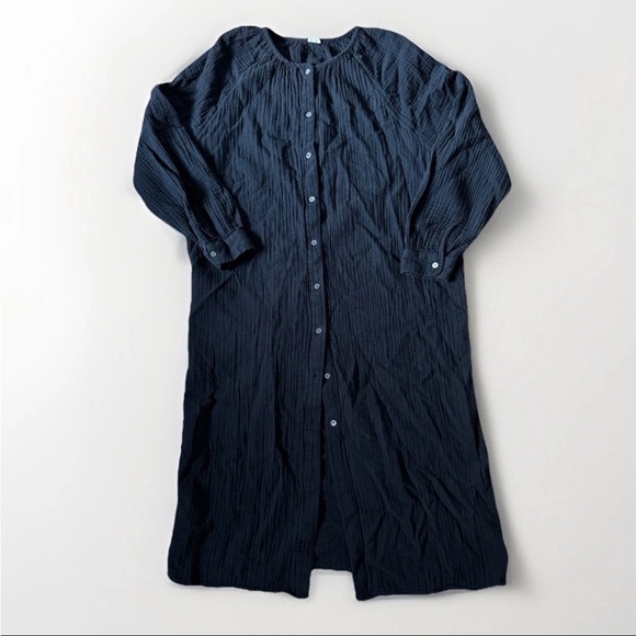 Wilfred Dresses & Skirts - Aritzia Wilfred Free Sail Midi Dress Button Front Shirt Gauze Black Medium